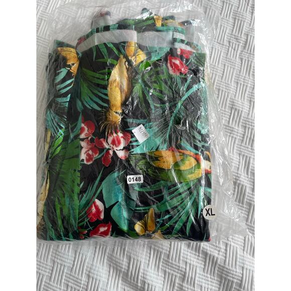 NWT Laura Byrnes Pinup Girl Little Jun Skirt Parrot Print in Hawaii Tropical XL - Picture 7 of 8